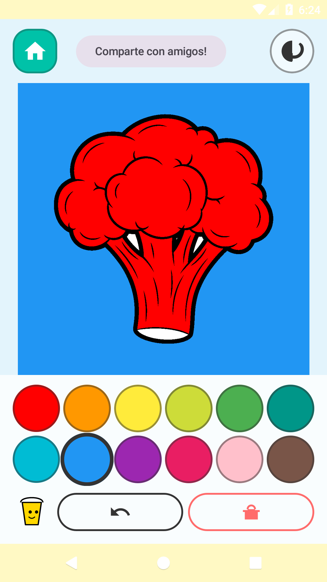 Página coloreada
